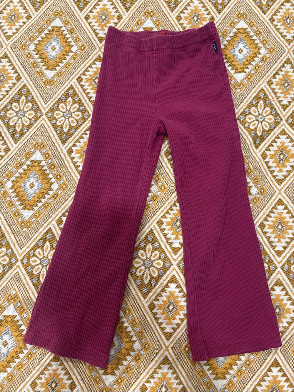 Polarn O. Pyret Ribbed Flare Pants | Berry/Magenta | Size 3-4Y (104)